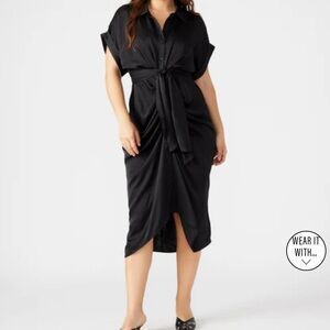 Steve Madden Black silk dress